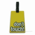 Luggage Tags with Don't Touch Warning, Available in Various Materials